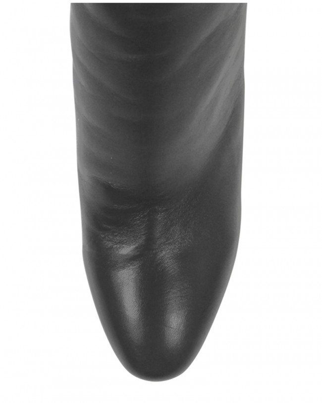 Wittner Stellar Black Leather Elasticated Calf Block Heel Knee High Boot