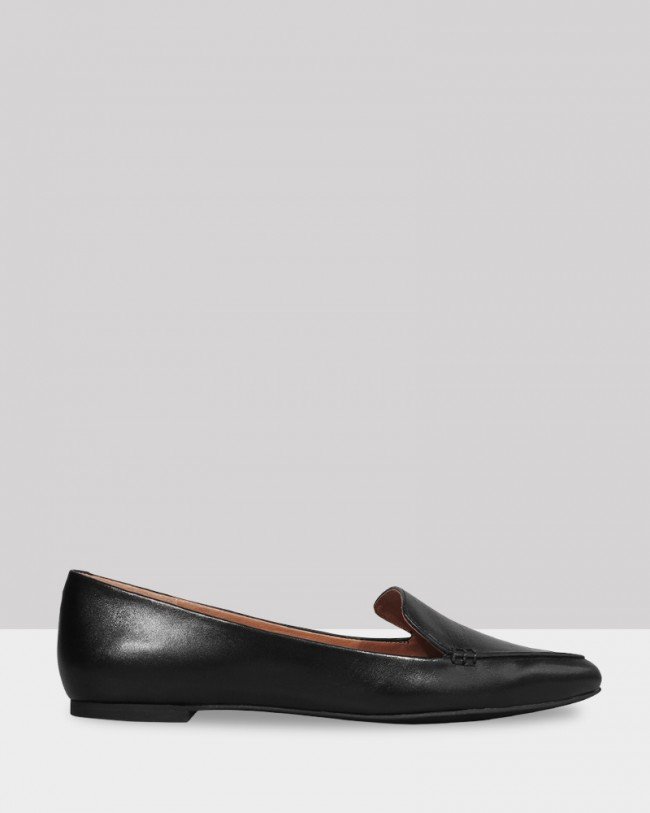 Wittner Packhamm Black Leather Pointed Toe Loafer