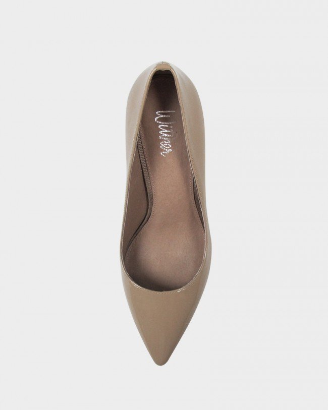Wittner Harman Taupe Patent Pointed Toe Stiletto Heel