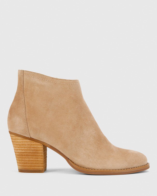 Wittner Kylar Camel Suede Leather Ankle Boot