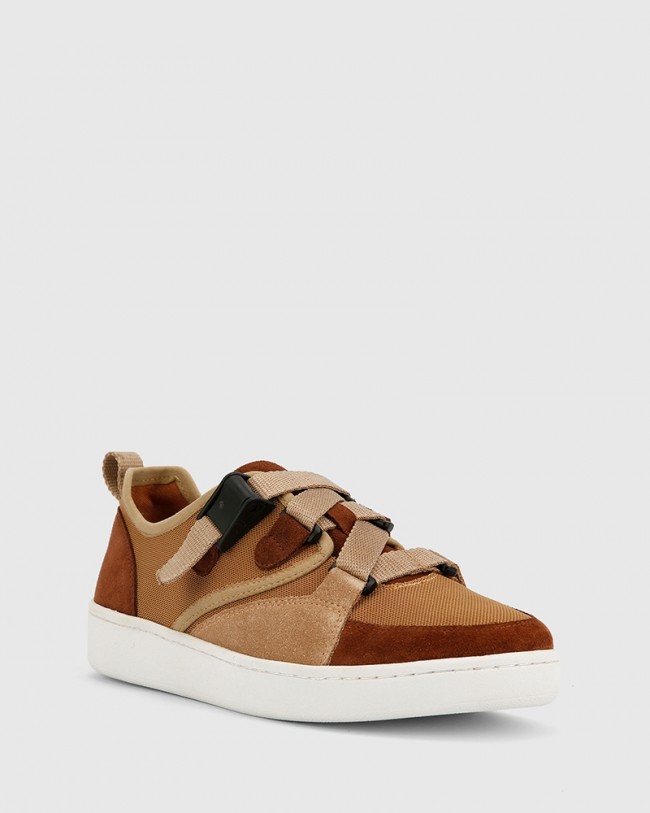 Wittner Gazelle Brown Suede & Mesh Sneaker