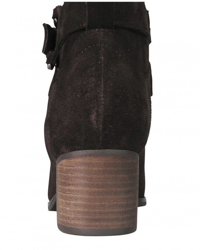 Wittner Frann Chocolate Suede Equestrian Block Heel Knee High Boot