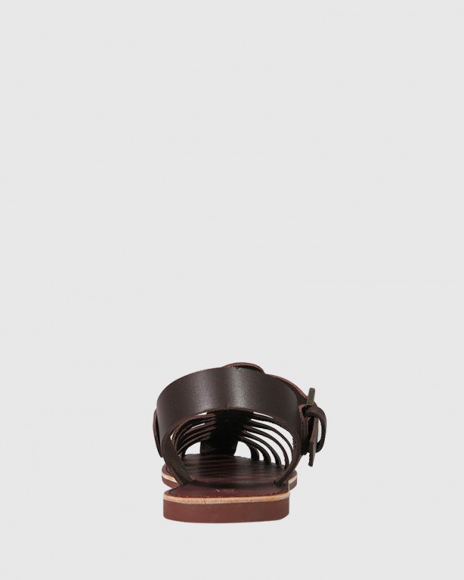 Wittner Capulet Chocolate Leather Flat Sandal