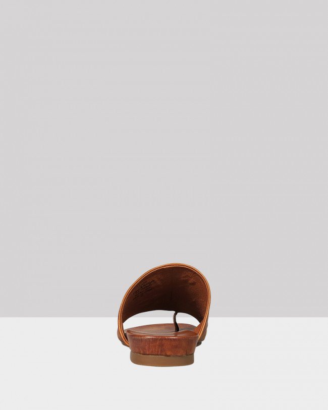 Wittner Lang Coconut Leather Open Toe Flat Slide