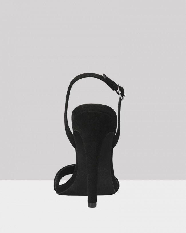 Wittner Ash Black Suede Diamonte Detail Strappy Stiletto Heel