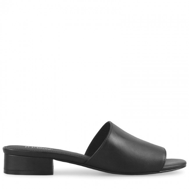 Wittner Bryson Black Leather Open Toe Slide