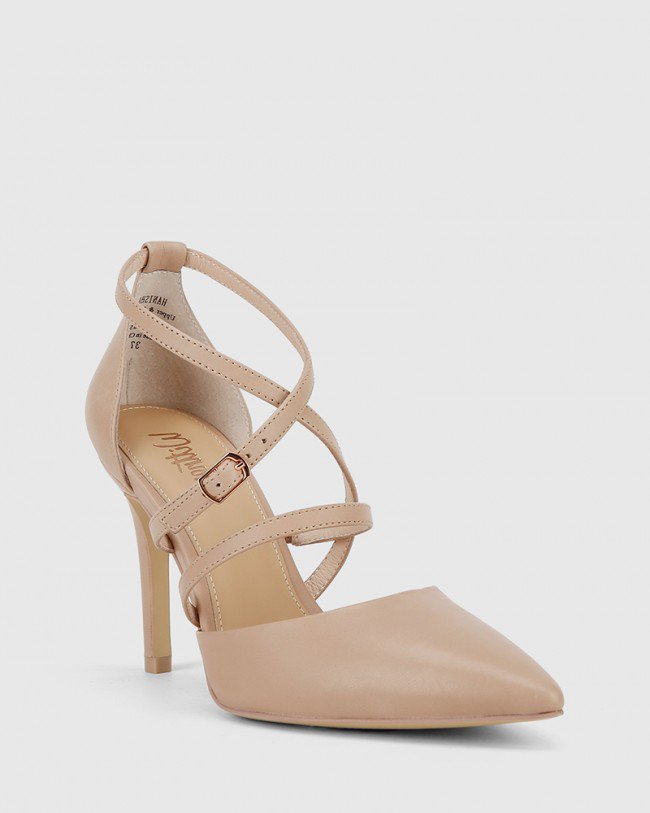 Wittner Hanisha Nude Leather Pointed Toe Stiletto Heel