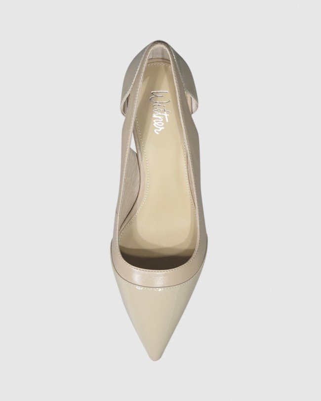 Wittner Dewan Nude Patent Leather Stiletto Heel