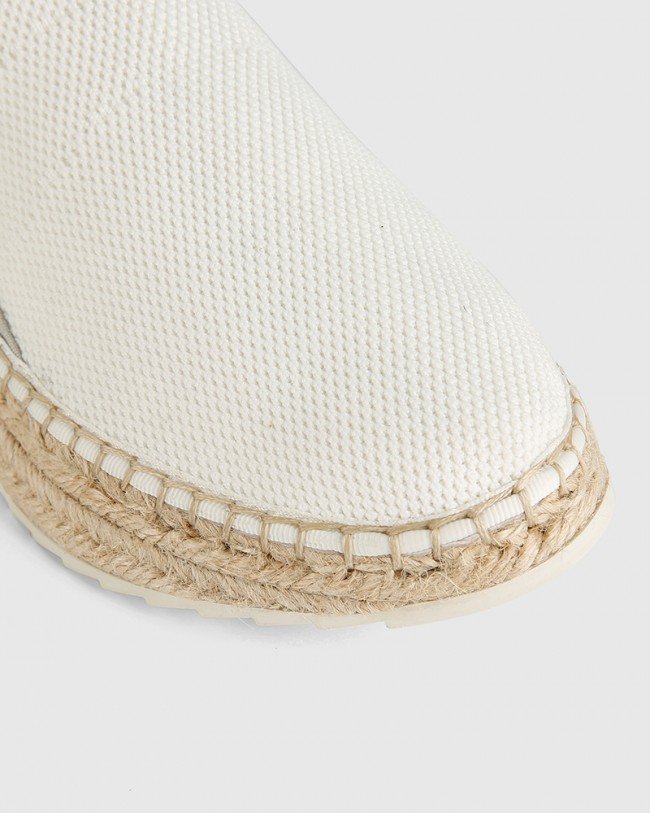 Wittner Arlott White Knit Espadrille Sneaker