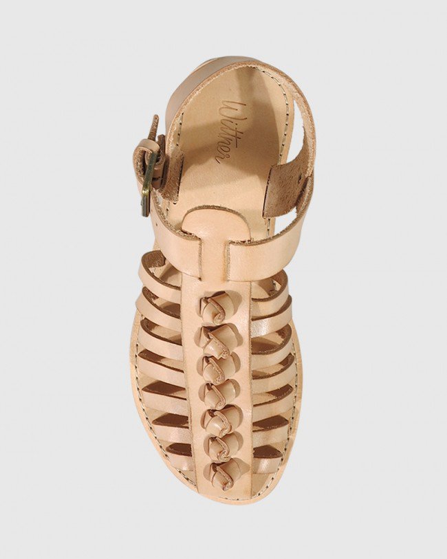 Wittner Capulet Nude Leather Flat Sandal