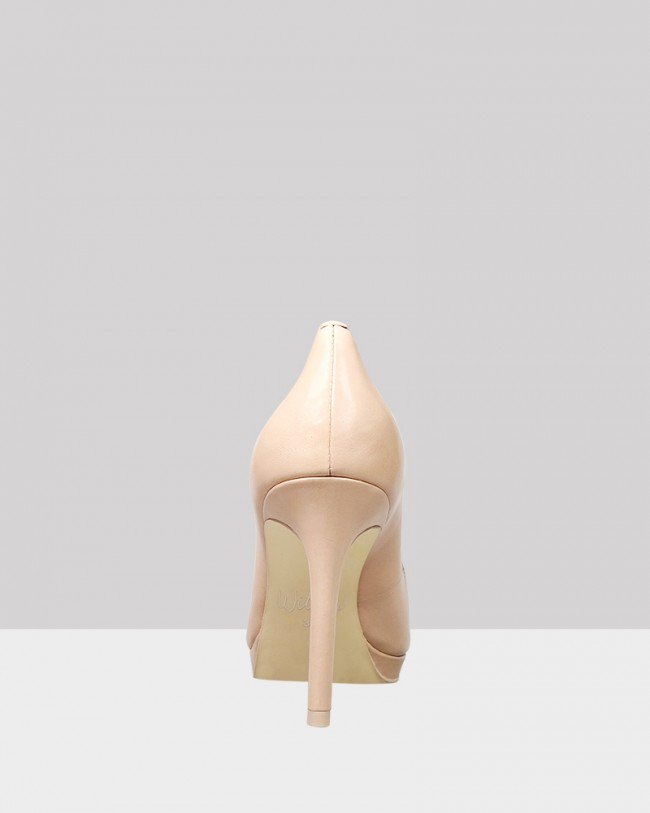Wittner Veno Nude Leather Pointed Toe Stiletto Heel
