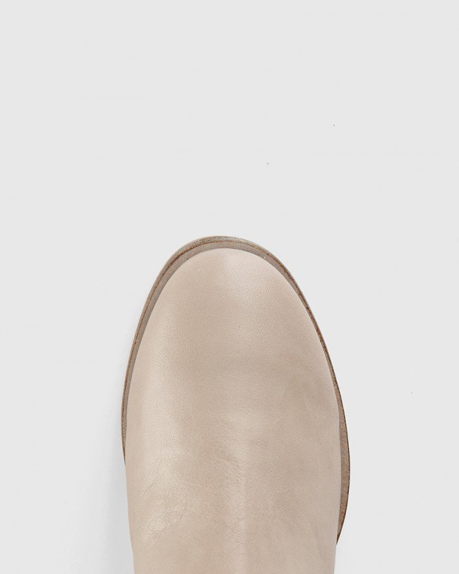 Wittner Memphis Grey Leather and Suede Gusset Ankle Boot