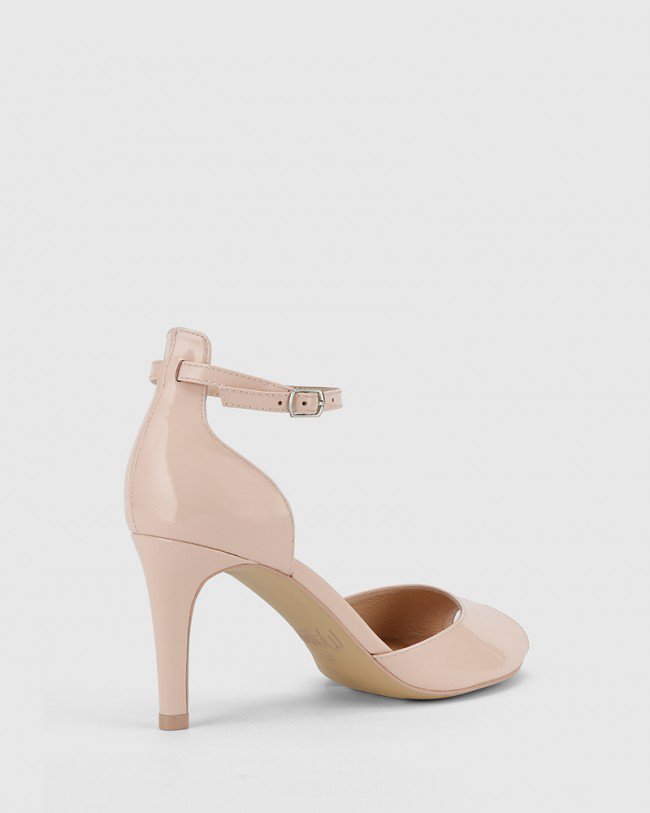 Wittner Inka Powder Pink Patent Leather Stiletto Heel Sandal
