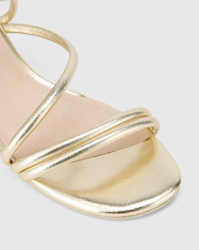 Wittner Bec Gold Capri Leather Open Toe Sandal