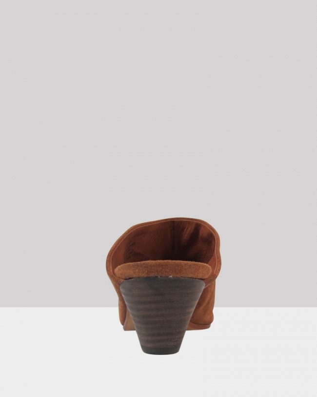 Wittner Kelsey Tobacco Suede Heeled Mule