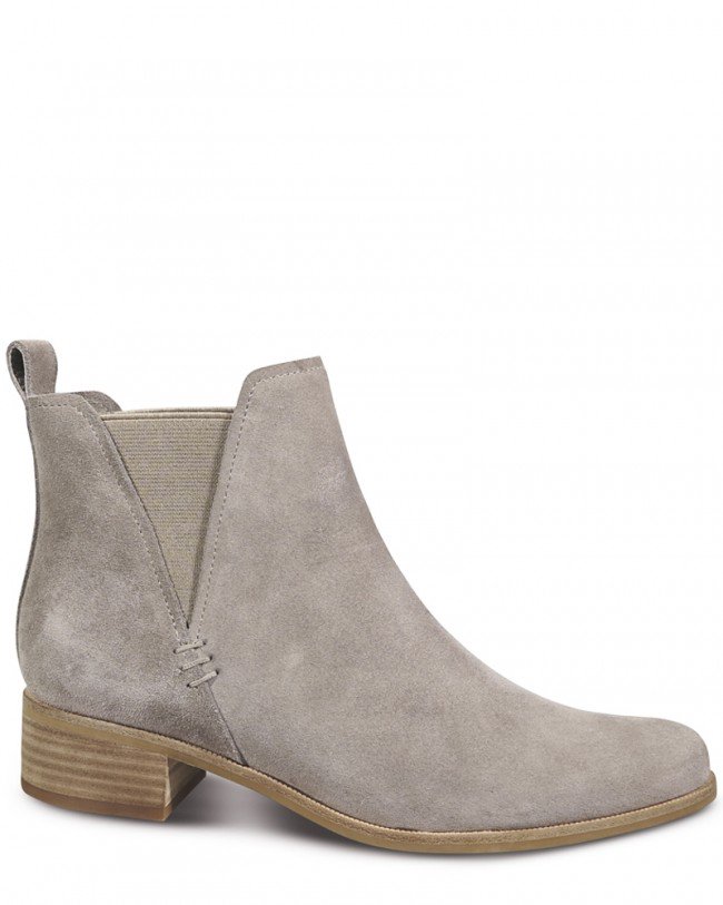 Wittner Gilmore Grey Stone Suede Elasticated Gusset Chelsea Ankle Boot