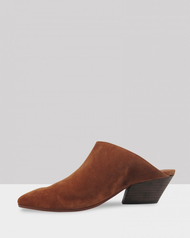 Wittner Kelsey Tobacco Suede Heeled Mule