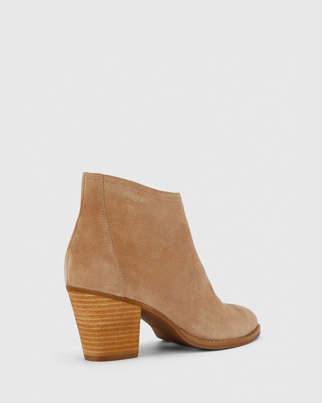 Wittner Kylar Camel Suede Leather Ankle Boot