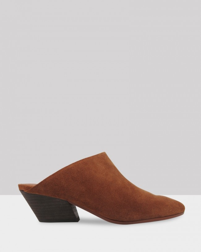 Wittner Kelsey Tobacco Suede Heeled Mule