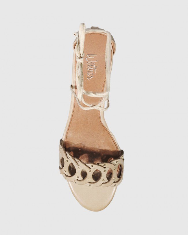 Wittner Augusta Tan Leather Block Heel Sandal