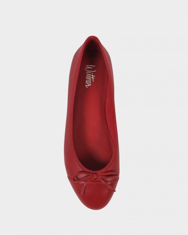 Wittner Annie Red Leather Ballet Flat