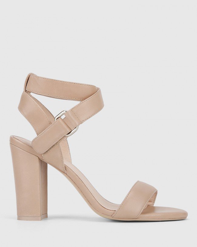 Wittner Ralexx 2 Nude Leather Block Heel Sandal