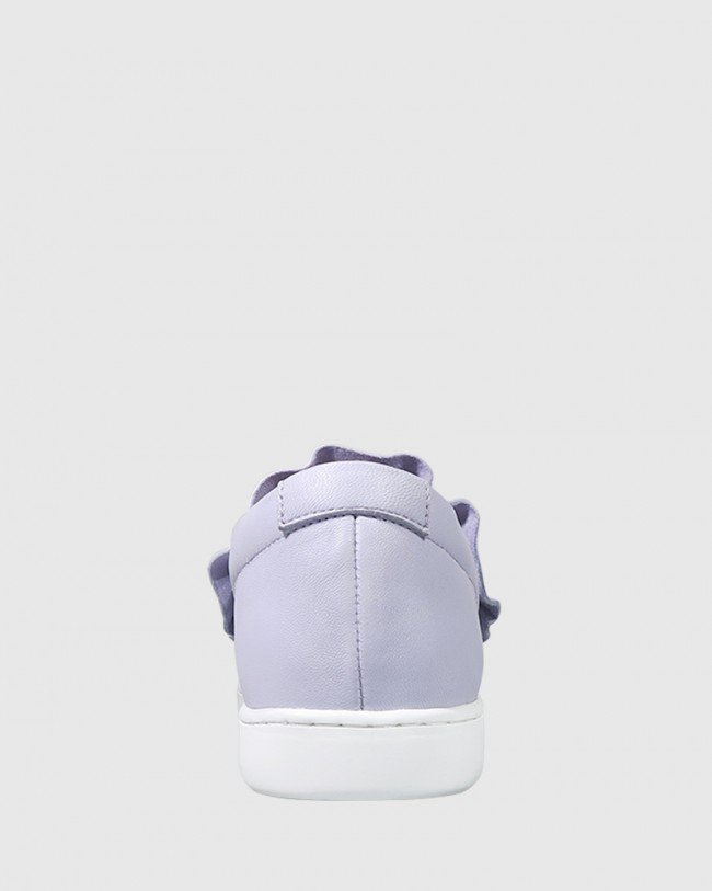 Wittner Anner Lilac Leather Ruffle Detail Sneaker