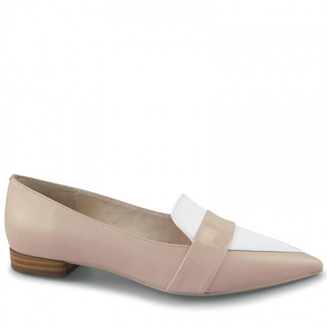 Wittner Maisy Nude Leather Pointed Toe Loafer