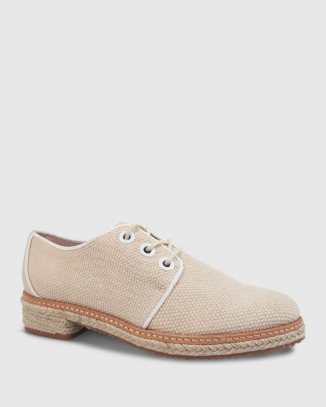 Wittner Manual Nude Woven Fabric Brogue