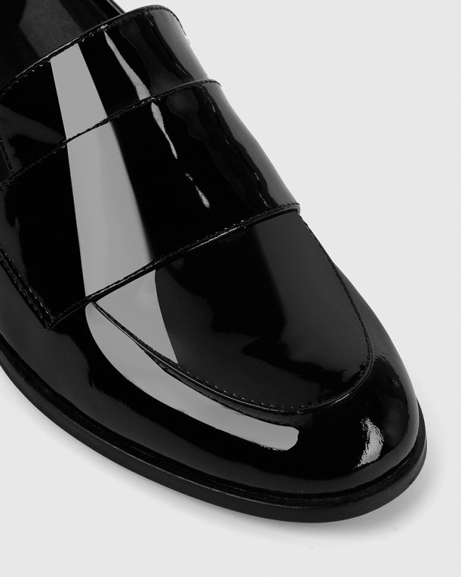Wittner Dacey Black Patent Loafer