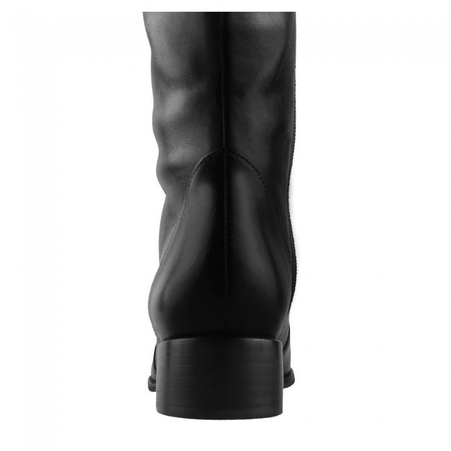 Wittner Bernia Mid Fit Black Leather Knee High Boot