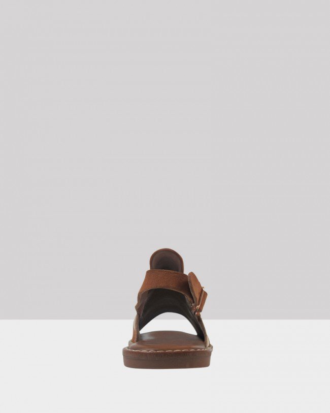 Wittner Kora Coconut Suede & Gold Leather Sling back Open Toe Sandal