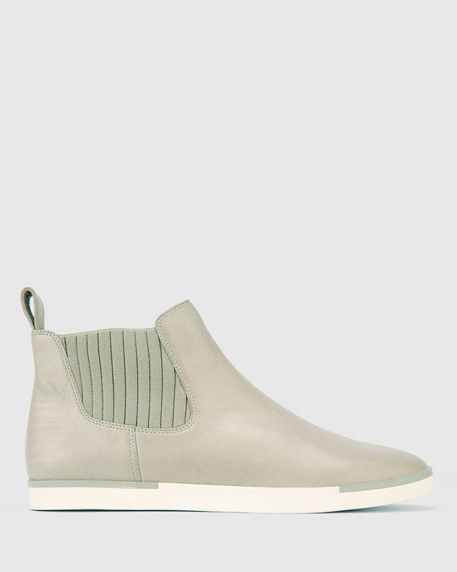Wittner Adonia Grey Leather Gusset Ankle Boot