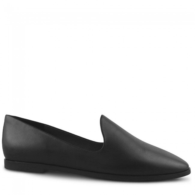 Wittner Alpine Black Leather Pointed Toe Flat