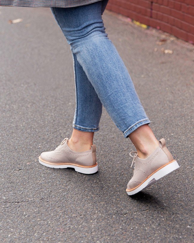 Wittner Dali Nude Knit Lace Up Brogue