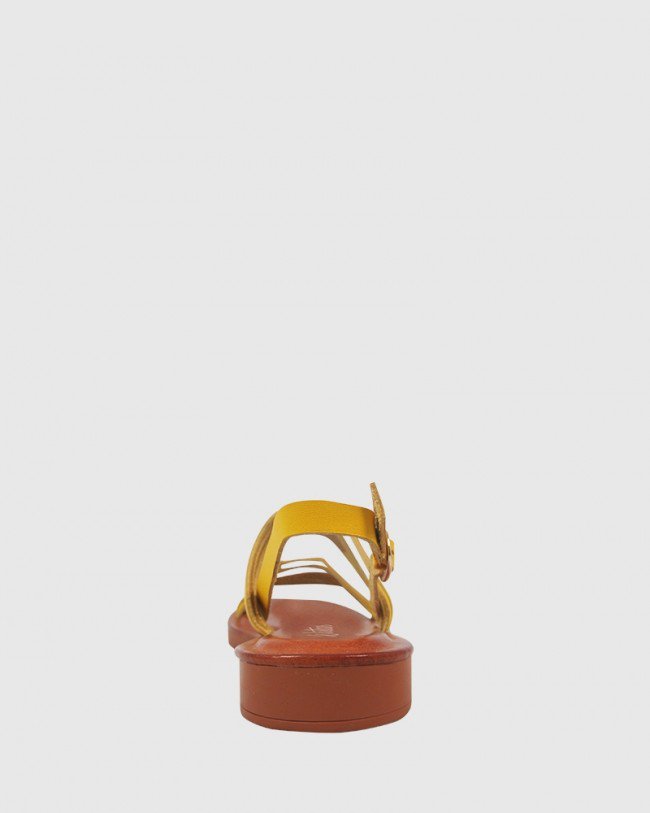 Wittner Evelyn Canary Yellow Leather Sandal