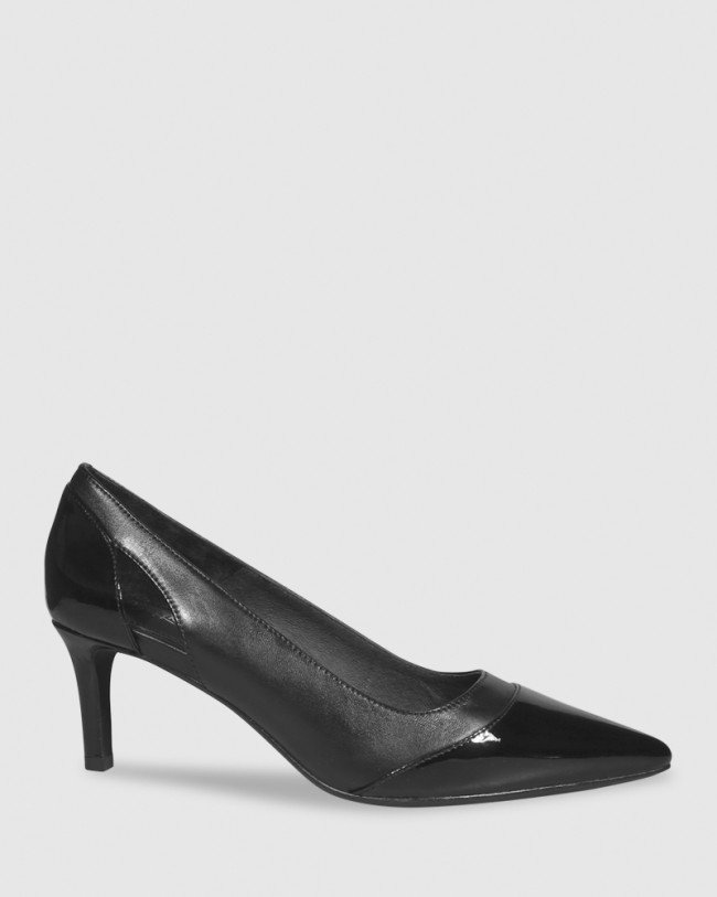 Wittner Dewan Black Patent Leather Stiletto Heel