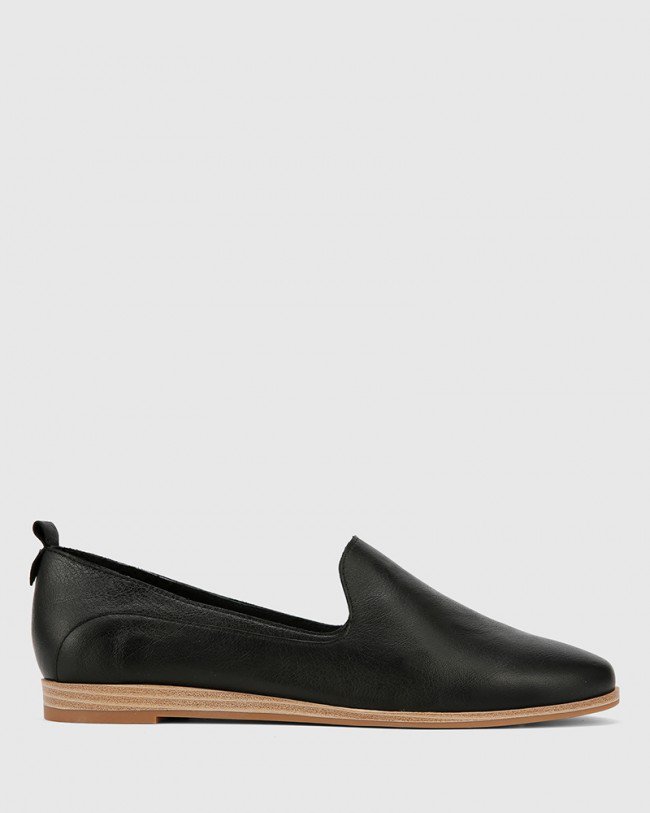 Wittner Caela Black Leather Loafer