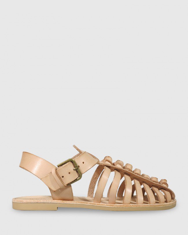 Wittner Capulet Nude Leather Flat Sandal