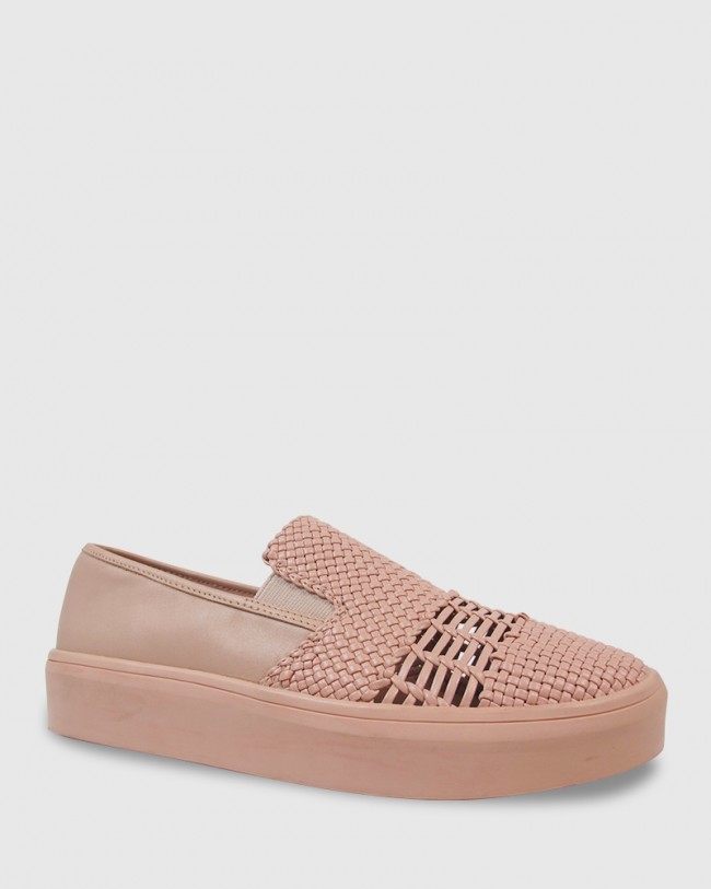 Wittner Delmont Nude Leather Slip On Sneaker