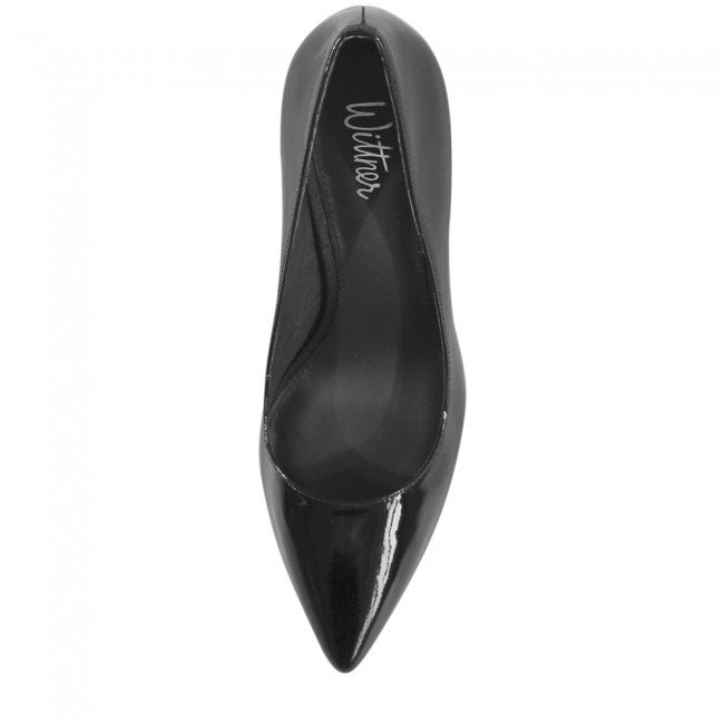 Wittner Haldwin Black Patent Pointed Toe Stiletto Heel