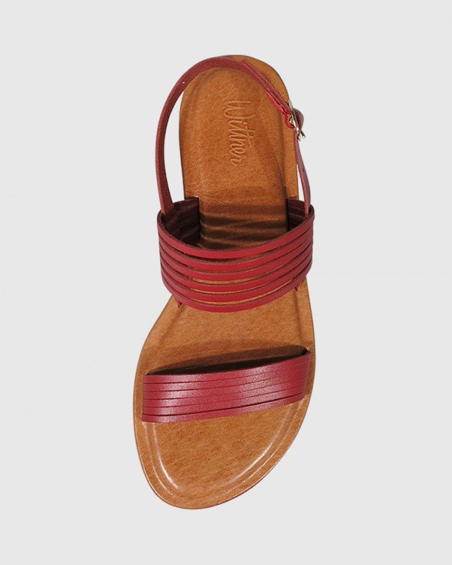 Wittner Evelyn Chilli Red Leather Sandal