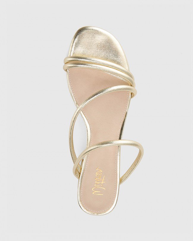 Wittner Bec Gold Capri Leather Open Toe Sandal