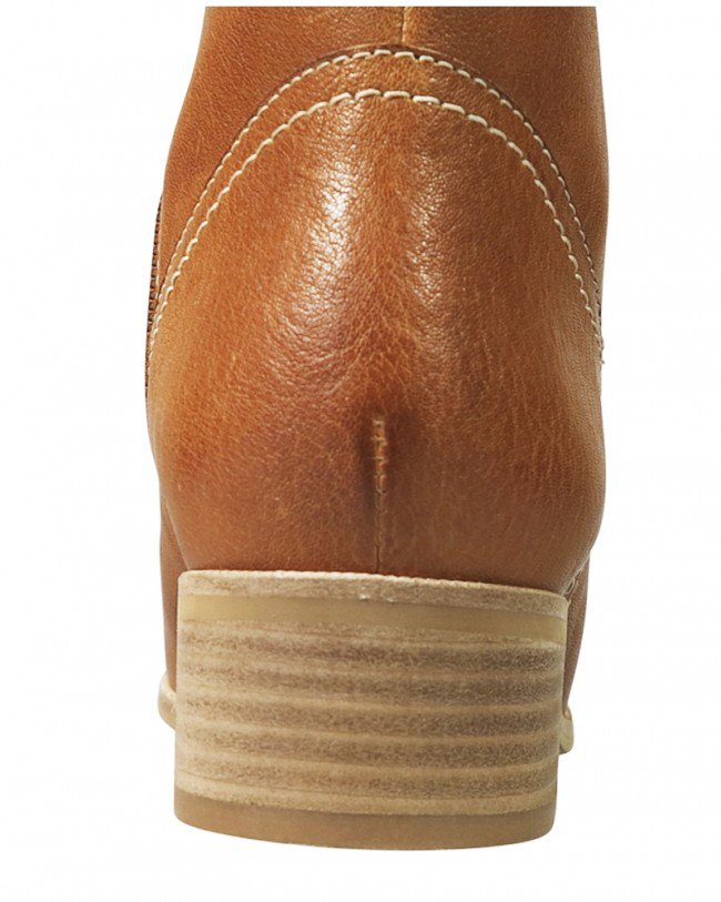 Wittner Graham Cognac Leather Block Heel Knee High Boot