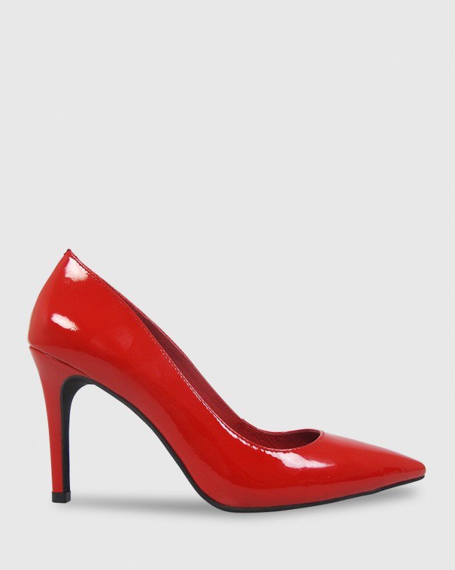 Wittner Harman Red Patent Pointed Toe Stiletto Heel