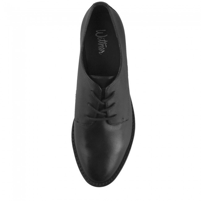 Wittner Farris Back Leather Block Heel Brogue
