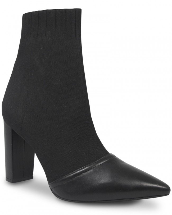 Wittner Heera Black Stretch Knit High Heel Ankle Boot
