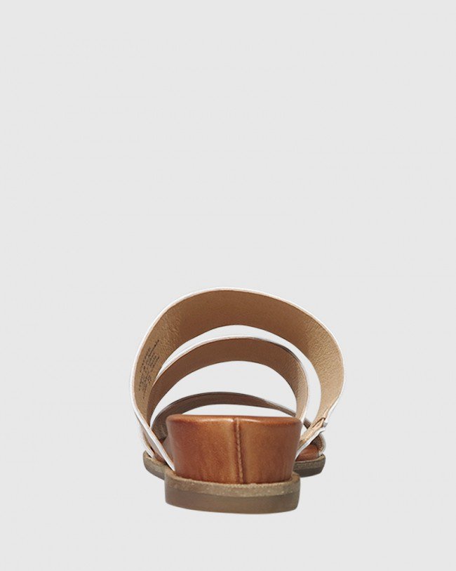 Wittner Cathie Rose Gold Leather Open Toe Low Wedge