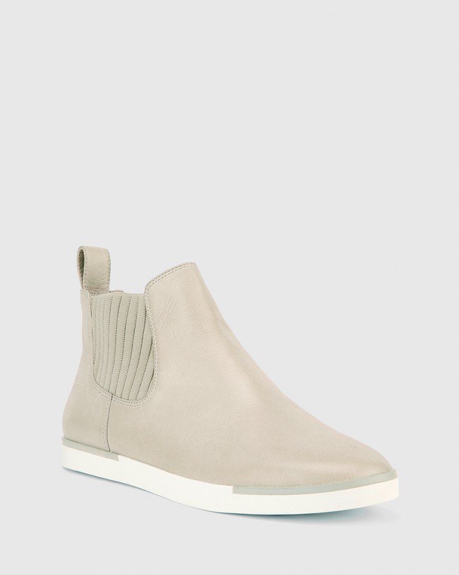 Wittner Adonia Grey Leather Gusset Ankle Boot