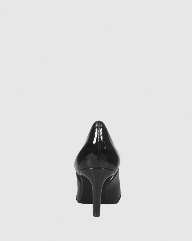 Wittner Dewan Black Patent Leather Stiletto Heel